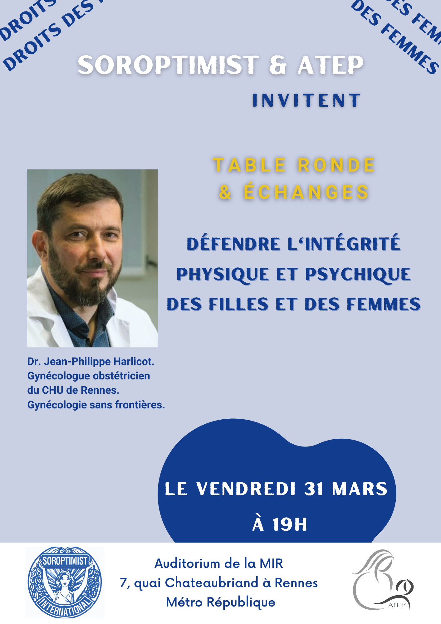 affiche droits femmes mars 23